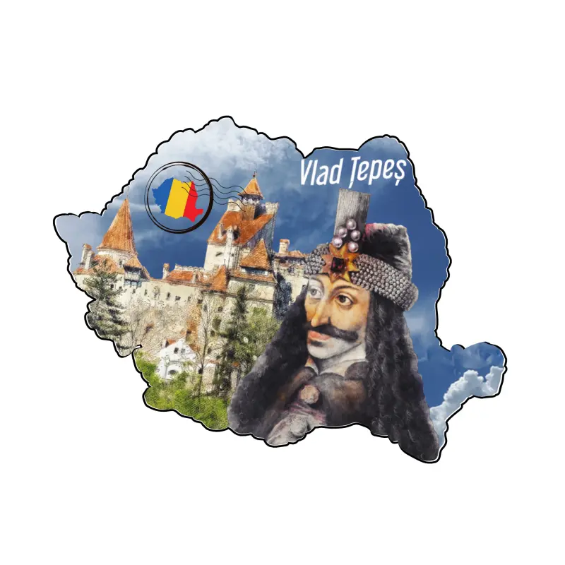 Mgs193-castelul bran, vlad tepes, magnet harta